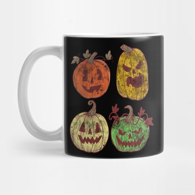 Vintage Pumpkin Funny Pumpkin Halloween Retro by SamDesigns